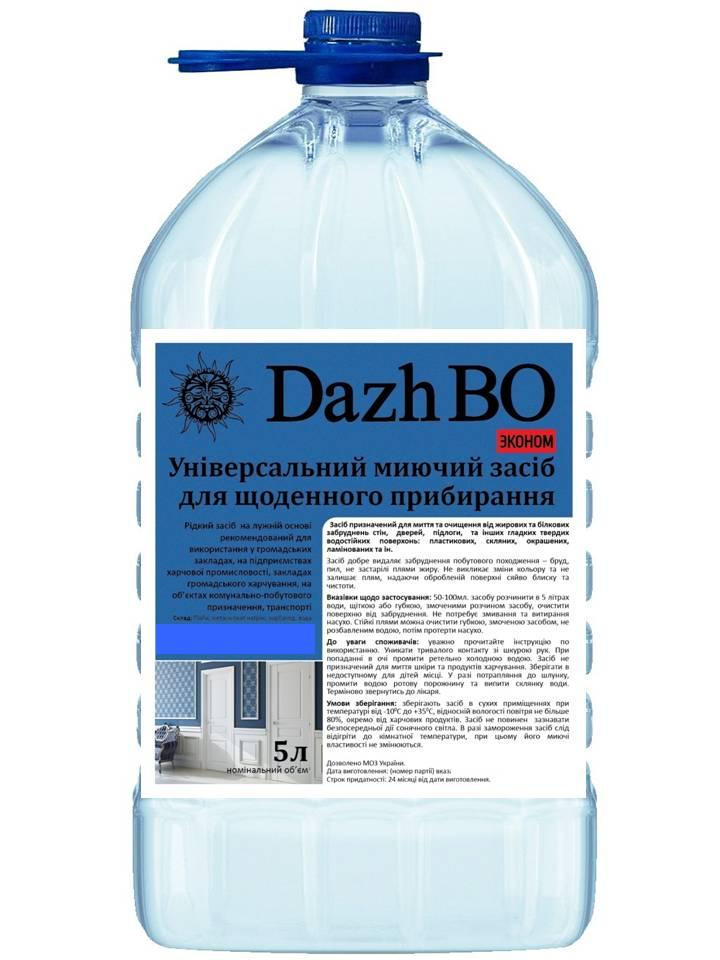 Універсальний миючий засіб DAZHBO ЕКОНОМ для щоденного прибирання, 5л